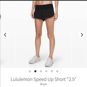 Lululemon Speed Up Short 2.5” inseam